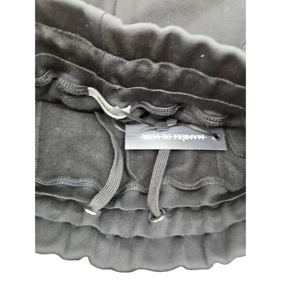 New Maniere De Voir Black Shorts Womens 8 Vegan Leather Pockets - Picture 6 of 8